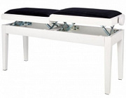 GEWA Piano bench Deluxe Double White matt