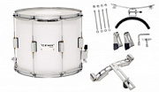GEWA Marching Parade Drum Birch White Chrome 14x12"